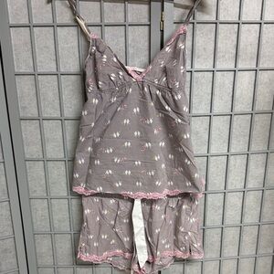 Victoria’s Secret, Floral Lace Trim Sleepwear Set, Size Small